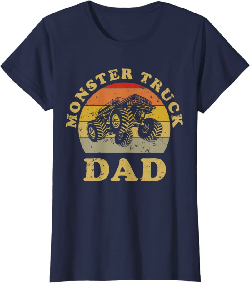 Retro Vintage Monster Truck Dad Shirt Monster Truck Lov
