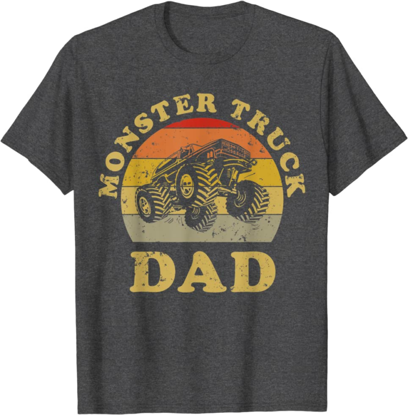 Retro Vintage Monster Truck Dad Shirt Monster Truck Lov