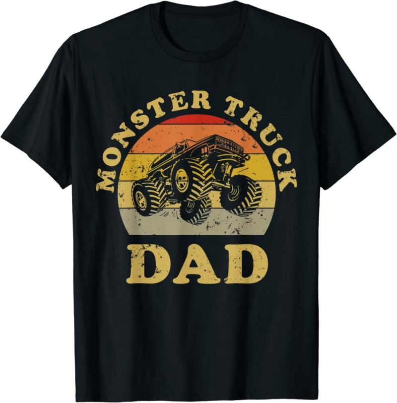 Retro Vintage Monster Truck Dad Shirt Monster Truck Lov