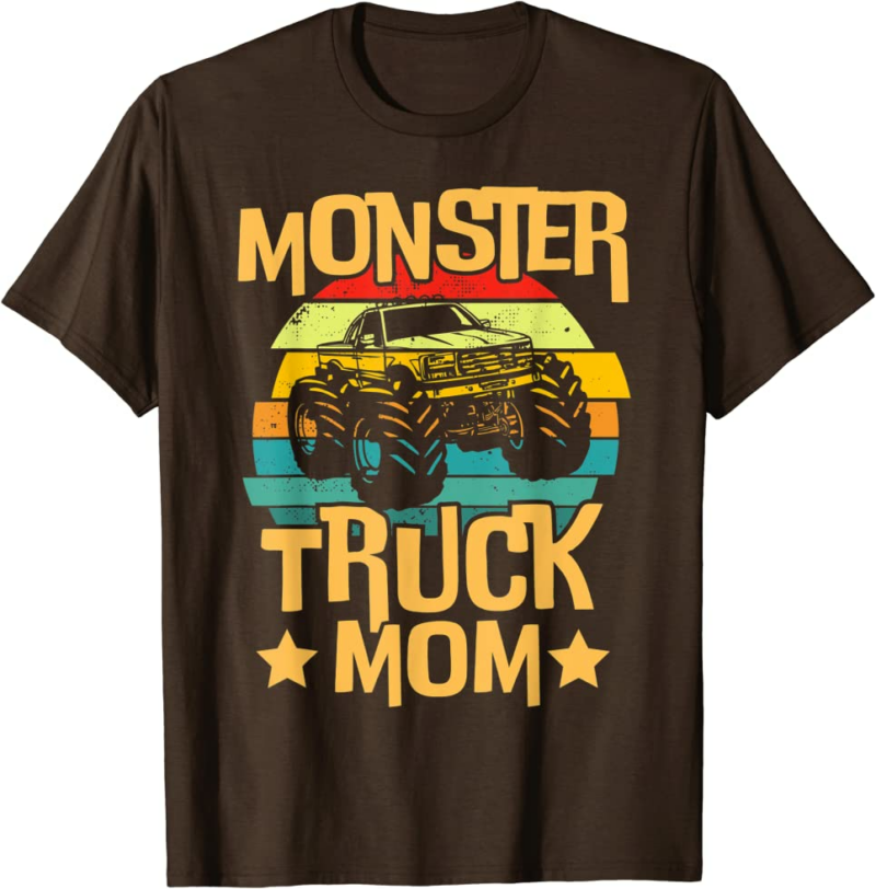 Vintage Monster Trucks, Monster Truck Mom T-Shirt