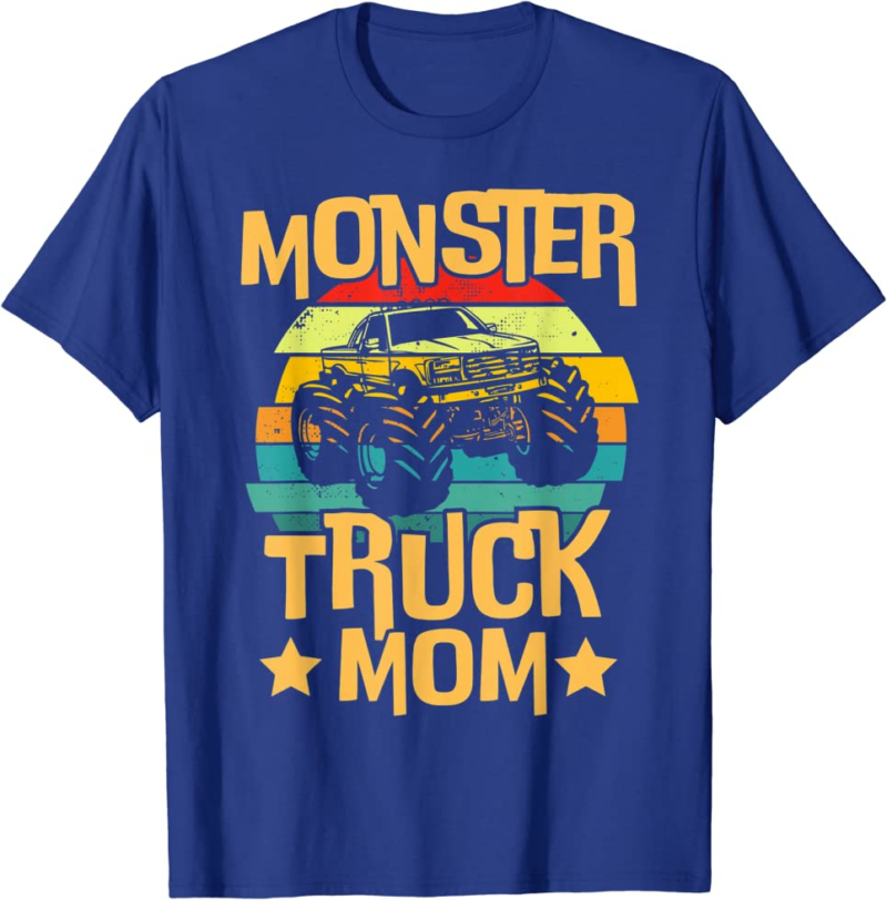 Vintage Monster Trucks, Monster Truck Mom T-Shirt
