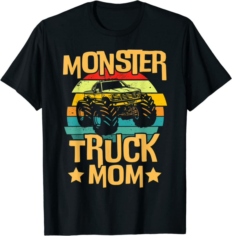 Vintage Monster Trucks, Monster Truck Mom T-Shirt