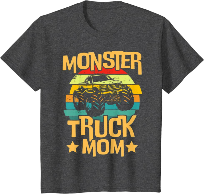 Vintage Monster Trucks, Monster Truck Mom T-Shirt