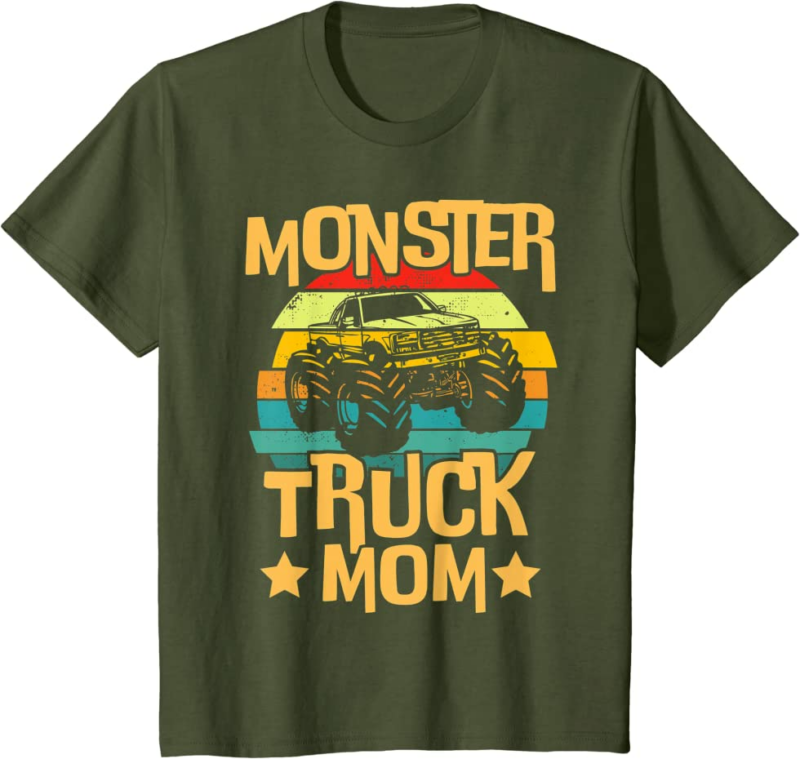 Vintage Monster Trucks, Monster Truck Mom T-Shirt