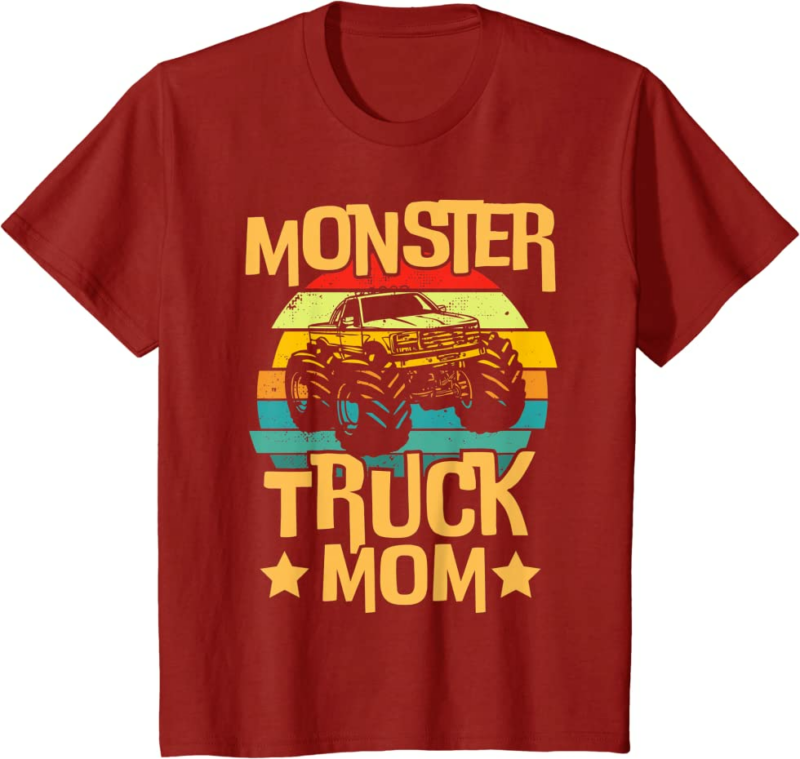 Vintage Monster Trucks, Monster Truck Mom T-Shirt