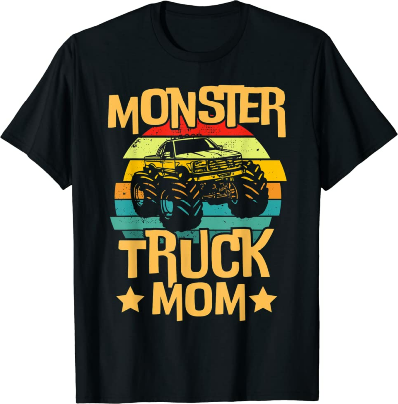Vintage Monster Trucks, Monster Truck Mom T-Shirt