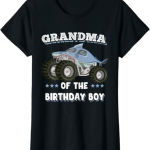 Womens Grandma Of The Birthday Boy Fathers Monster Truc