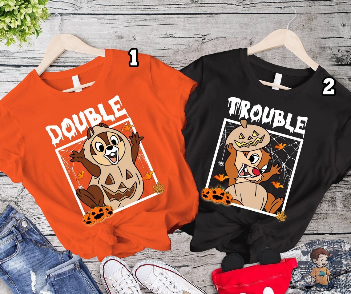 Chip n Dale Halloween Shirt, Chip n Dale Double Trouble