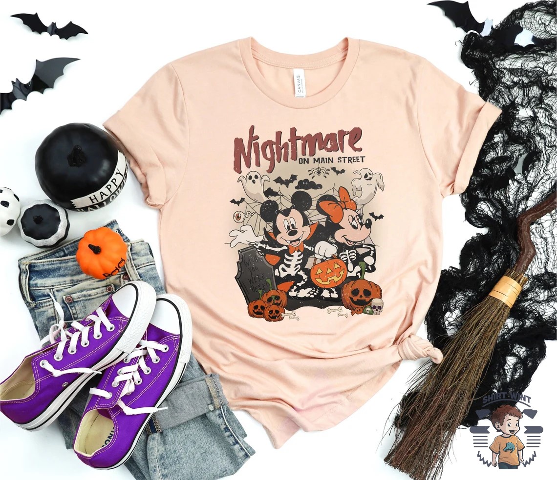 Mickey Minnie Halloween Shirt, Vintage Disney Halloween