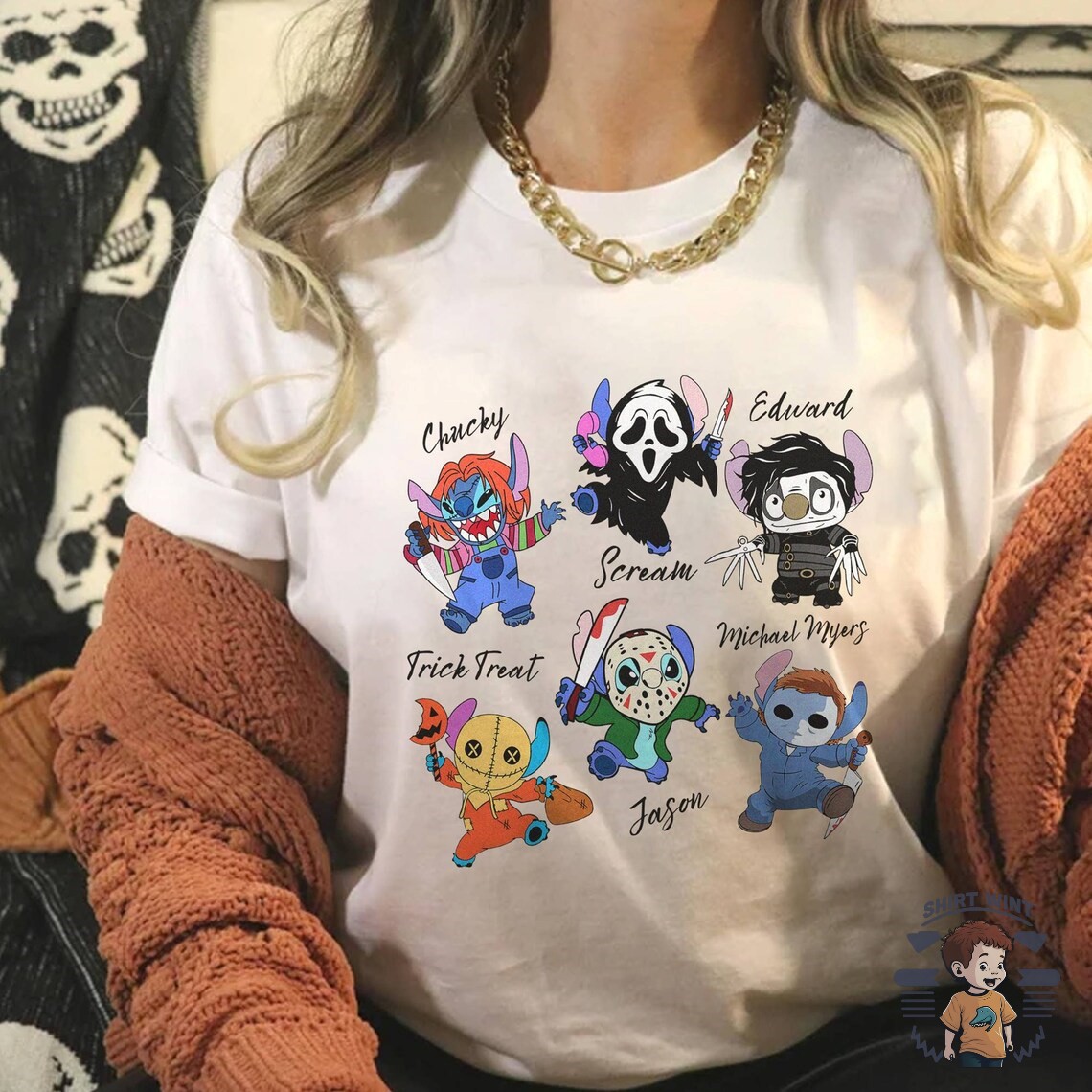 Stitch Halloween Shirt Michael Myers Shirt Jason Voorhees Shirt Freddy Krueger Shirt 5253