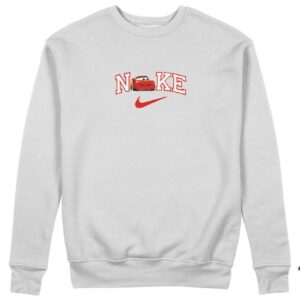 Embroidered Cars Sweatshir white
