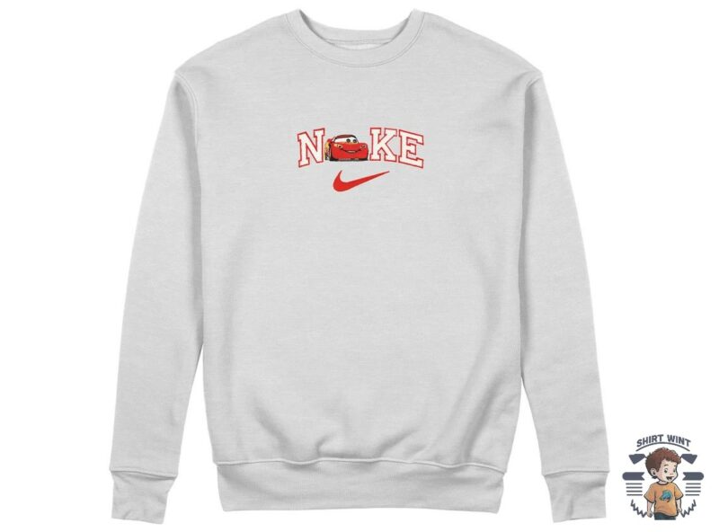 Embroidered Cars Sweatshir white