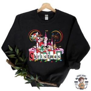 Mickey Friends Christmas Sweatshirt, Mickey Minnie Christmas Shirts, Christmas Light Shirts, Christmas Gifts black