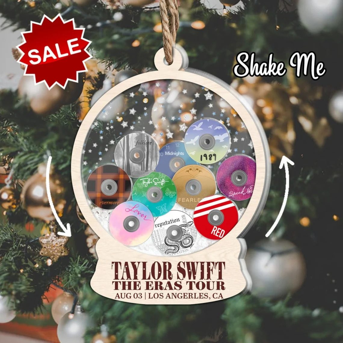 Taylor Swift 1989 Taylor Version Album Cover 2023 Xmas Holiday Gift Ceramic  Christmas Decorations Ornament - Mugteeco