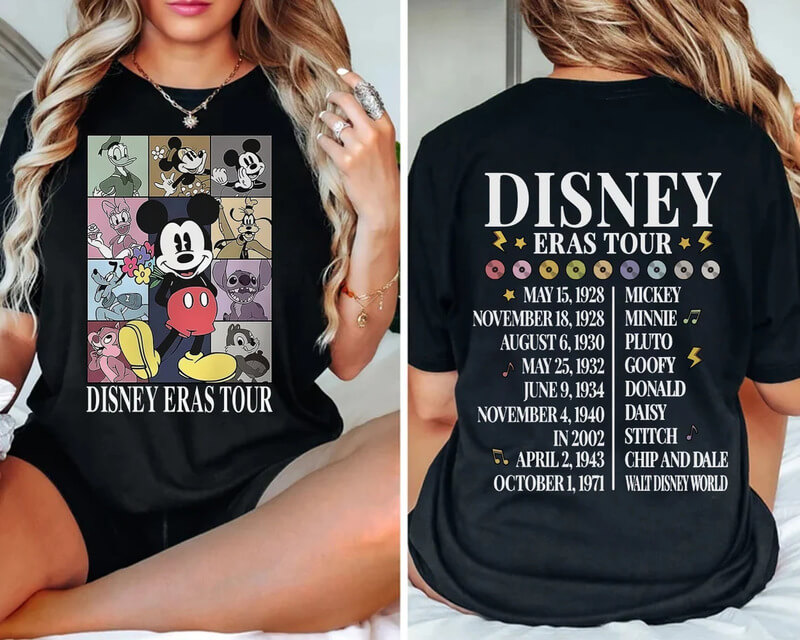 Vintage Mickey Disney Eras Tour Friends 2 sided Swifties