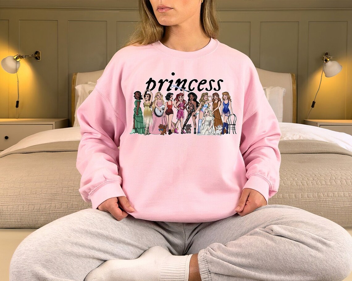 Disney Princess Eras Tour Princess Swiftie Line-Up Concert Shirt