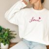 Embroidered Lover Crewneck Sweatshirt, Singer