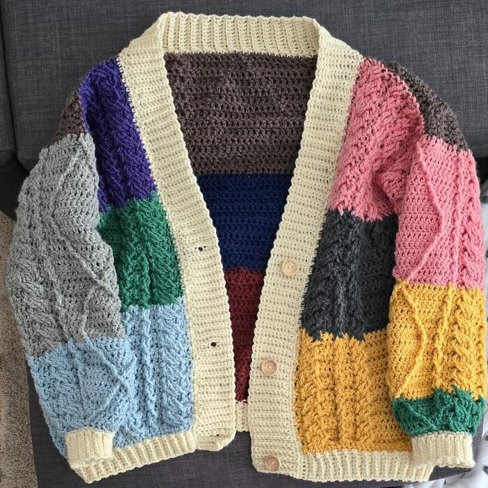 I hand crocheted an Eras cardigan