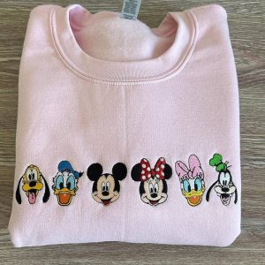 Sensational Six Mickey and friend Disney Embroidered light pink