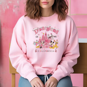 Christmas-light-pink-Sweatshirt,-Mickey-and-Friends-Christmas-Sweatshirt,-Disneyland (1) 2