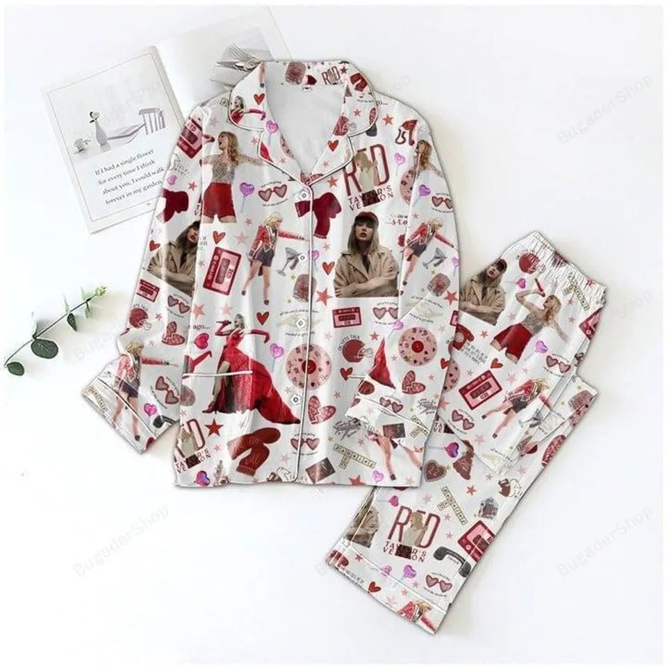 Taylor Red Pajamas Set red