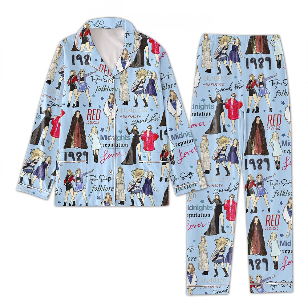 Taylor Swift All Hit Album Eras Tour Pajamas Set shirtwint