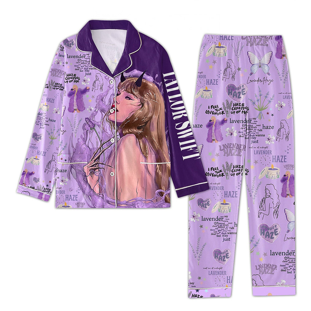 Taylor Swift Lavender Haze Pajamas Set Swifties