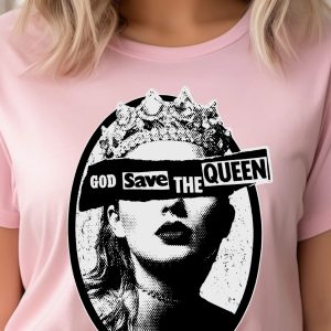taylor swift god save the queen tshirt pink
